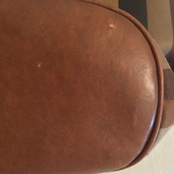 Vintage Todd Oldham by Lazy-boy Boho Hippie Striped Brown and Tan Tote Bag - Picture 8 of 8